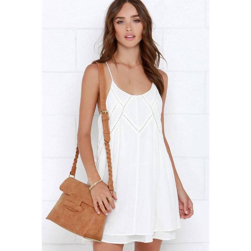 Lulus Easy Honey Ivory Slip Dress White - Size S
